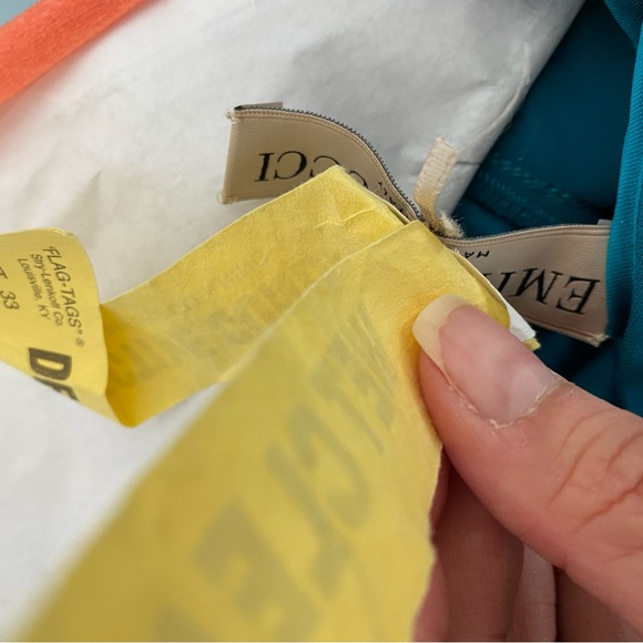 Emilio Pucci Chain Embellished Cutout Open Back - Turquoise Evening Dress Gown - Picture 9 of 10